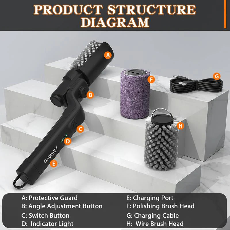Rechargeable Electric BBQ Grill Cleaning Brush