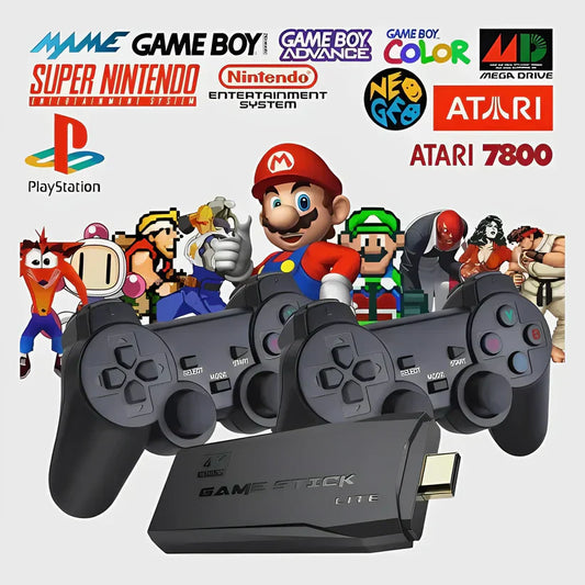 RetroDrive™ All-in-One Retro Gaming Vault – Preloaded 60,000+ Games, HDMI Output, Controllers Included, Ready to Play