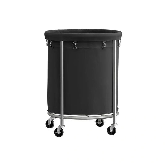 Laundry basket with wheels round laundry storage cart